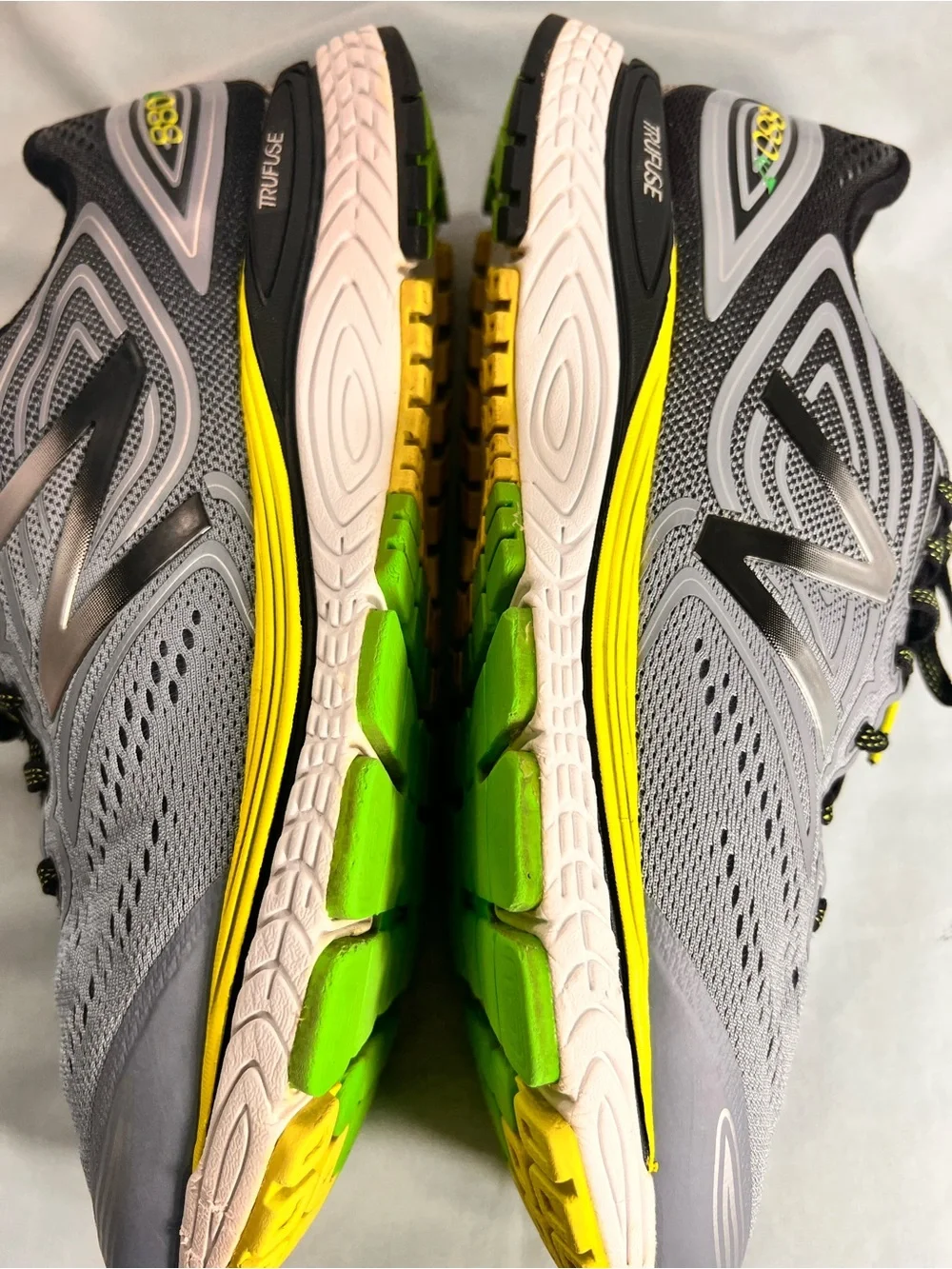 New Balance Gray and Lime Green Men's Running Shoes